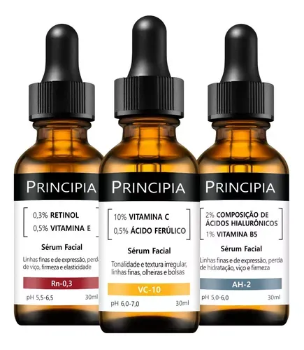 Kit 3 Sruns Principia Vitamina C + Retinol + Hialurnicos